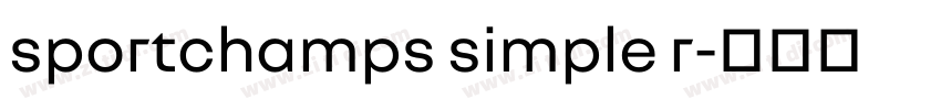 sportchamps simple r字体转换
